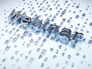 Image showing Education concept: Silver Webinar on digital background