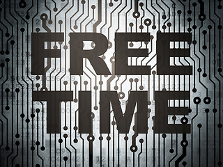 Image showing Timeline concept: circuit board with Free Time