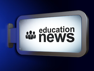 Image showing News concept: Education News and Business People on billboard background