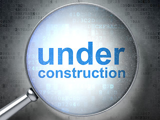 Image showing SEO web design concept: Under Construction with optical glass