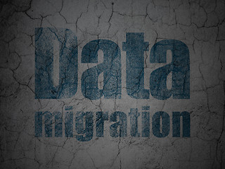 Image showing Information concept: Data Migration on grunge wall background