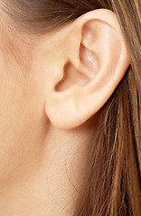 Image showing brunette girl ear