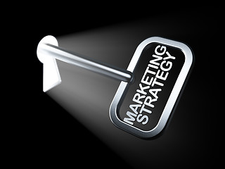 Image showing Marketing concept: Marketing Strategy on key