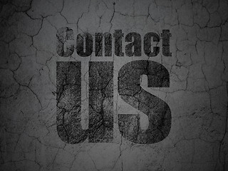 Image showing Marketing concept: Contact Us on grunge wall background