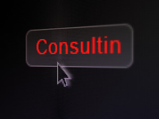 Image showing Finance concept: Consulting on digital button background