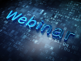 Image showing Education concept: Blue Webinar on digital background