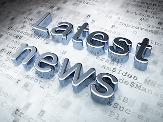 Image showing News concept: Silver Latest News on digital background