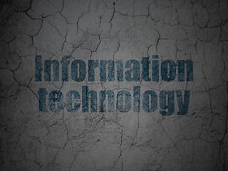 Image showing Data concept: Information Technology on grunge wall background