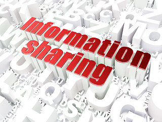 Image showing Information concept: Information Sharing on alphabet background