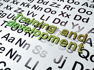 Image showing Education concept:  Training and Development on Alphabet background