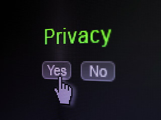 Image showing Safety concept: Privacy on digital computer screen