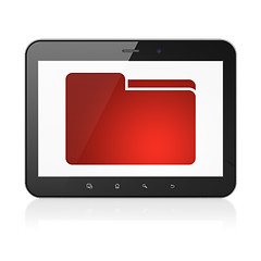 Image showing Finance concept: Folder on tablet pc computer