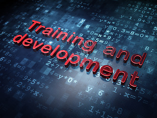 Image showing Education concept: Red Training and Development on digital background