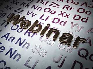 Image showing Education concept:  Webinar on Alphabet background