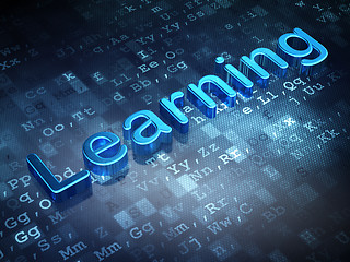 Image showing Education concept: Blue Learning on digital background