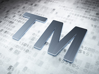 Image showing Law concept: Silver Trademark on digital background