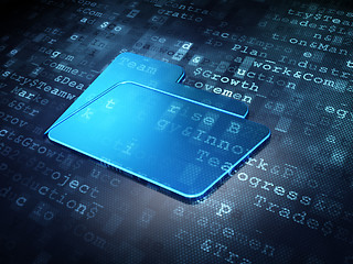 Image showing Business concept: Blue Folder on digital background