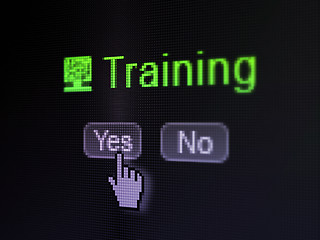 Image showing Education concept: Computer Pc icon and Training on digital computer screen