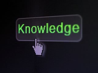 Image showing Education concept: Knowledge on digital button background