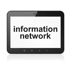 Image showing Information concept: Information Network on tablet pc computer