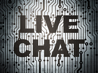 Image showing Web development concept: circuit board with Live Chat
