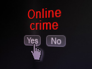 Image showing Security concept: Online Crime on digital computer screen