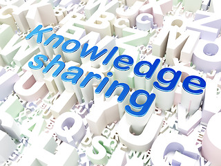 Image showing Education concept: Knowledge Sharing on alphabet background