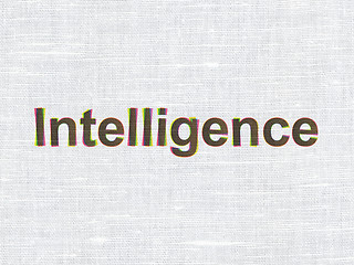 Image showing Education concept: Intelligence on fabric texture background