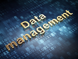 Image showing Data concept: Golden Data Management on digital background