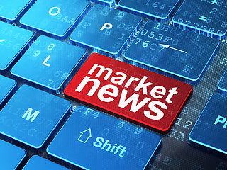 Image showing News concept: Market News on computer keyboard background