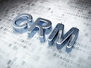 Image showing Finance concept: Silver CRM on digital background