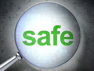 Image showing Safety concept: Safe with optical glass