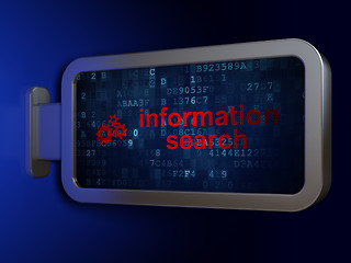 Image showing Information concept: Information Search and Gears on billboard background