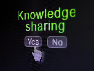 Image showing Education concept: Knowledge Sharing on digital computer screen