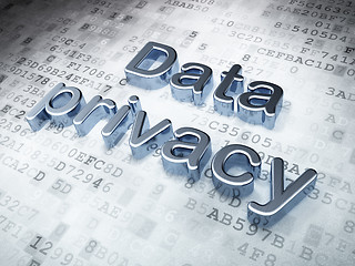 Image showing Safety concept: Silver Data Privacy on digital background