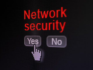 Image showing Protection concept: Network Security on digital computer screen