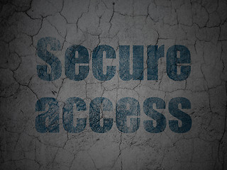 Image showing Protection concept: Secure Access on grunge wall background