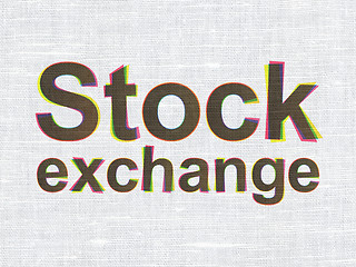 Image showing Business concept: Stock Exchange on fabric texture background