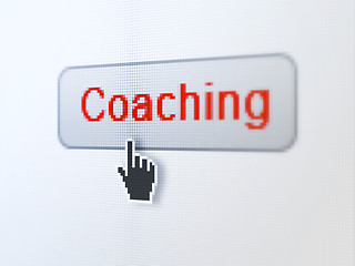 Image showing Education concept: Coaching on digital button background