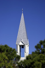 Image showing Church steeple in small town of celebration orlando florida united states usa