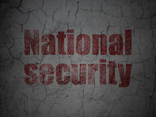 Image showing Security concept: National Security on grunge wall background