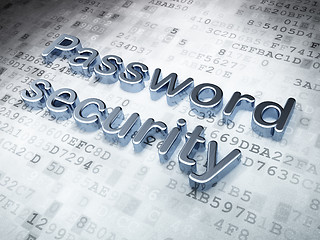 Image showing Protection concept: Silver Password Security on digital background