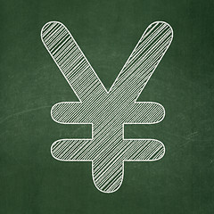 Image showing Currency concept: Yen on chalkboard background