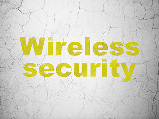 Image showing Protection concept: Wireless Security on wall background