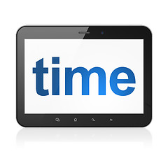Image showing Time concept: Time on tablet pc computer
