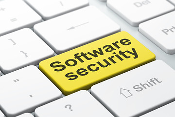 Image showing Protection concept: Software Security on computer keyboard background