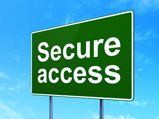 Image showing Security concept: Secure Access on road sign background