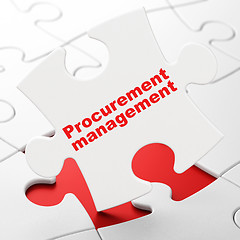 Image showing Finance concept: Procurement Management on puzzle background