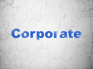 Image showing Business concept: Corporate on wall background