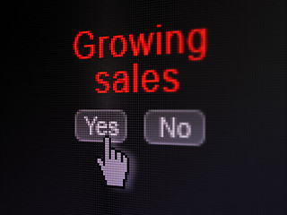 Image showing Finance concept: Growing Sales on digital computer screen